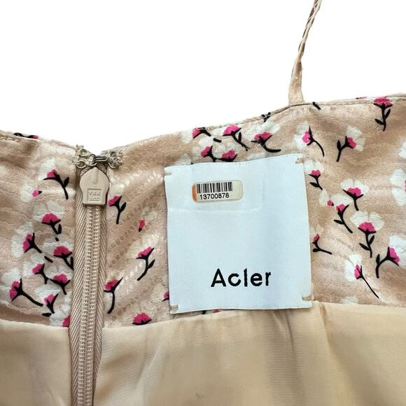 ACLER Women’s Vales Pink Floral Ditsy Blossum Handkerchief Hem Midi Dress Sz 10 - Picture 5 of 13